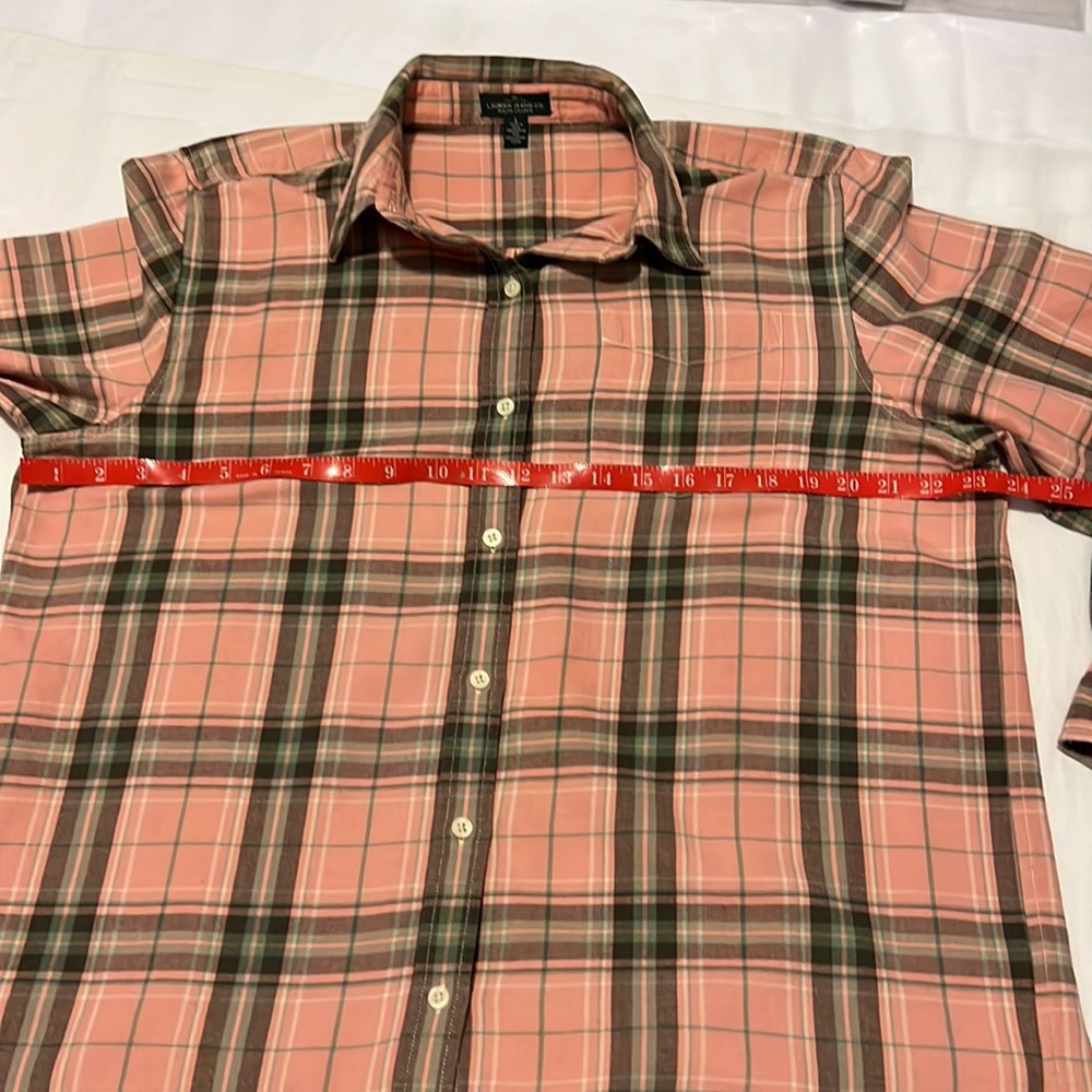 SOLD RALPH LAUREN PLAID FLANNEL BUTTON DOWN SHIRT (L) - Picture 5 of 13